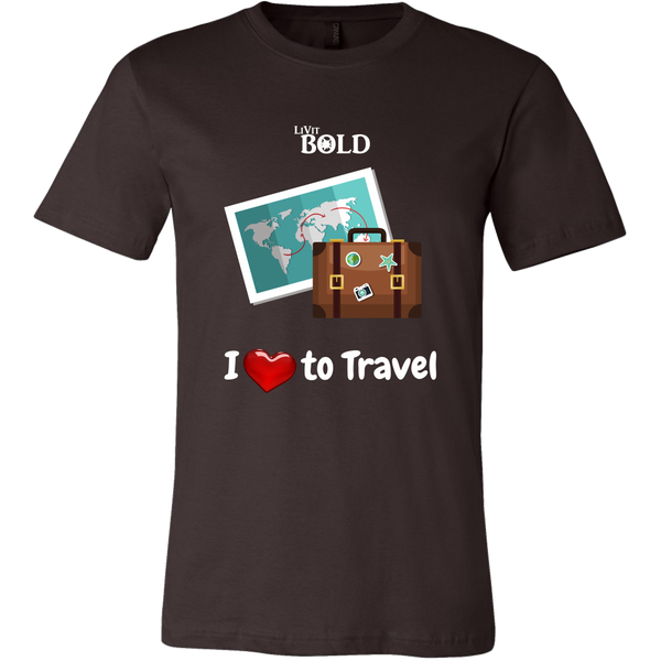 LiVit BOLD Canvas Men's Shirt - I love to Travel - LiVit BOLD