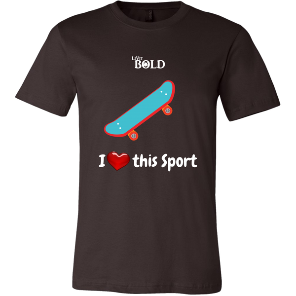 LiVit BOLD Canvas Men's Shirt - I Heart This Sport - Skateboard - LiVit BOLD