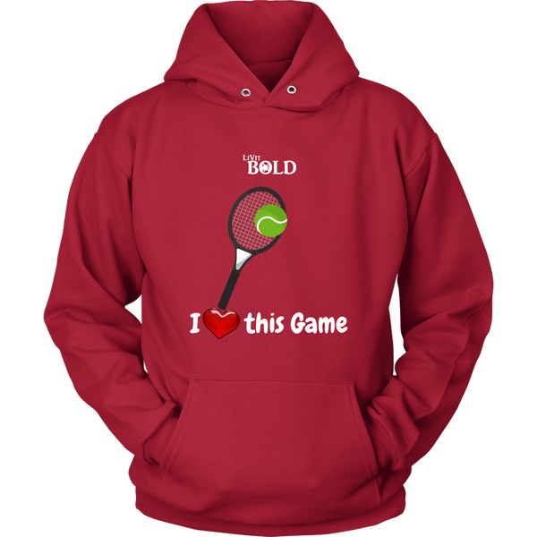 LiVit BOLD Hoodies for Men & Women - I Heart this Game - Tennis - LiVit BOLD