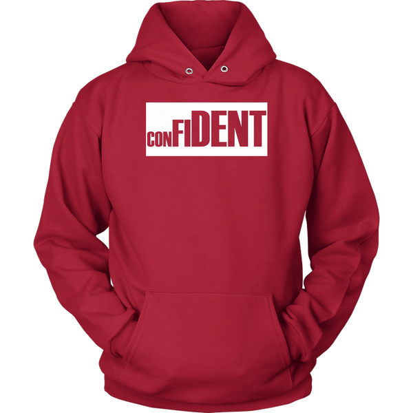 CONFIDENT Front and Back Print Unisex Hoodie - 12 Colors - LiVit BOLD - LiVit BOLD