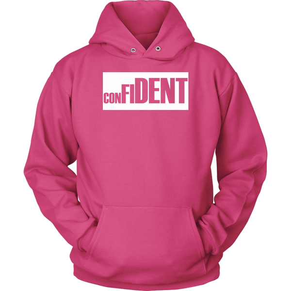CONFIDENT Front and Back Print Unisex Hoodie - 12 Colors - LiVit BOLD - LiVit BOLD