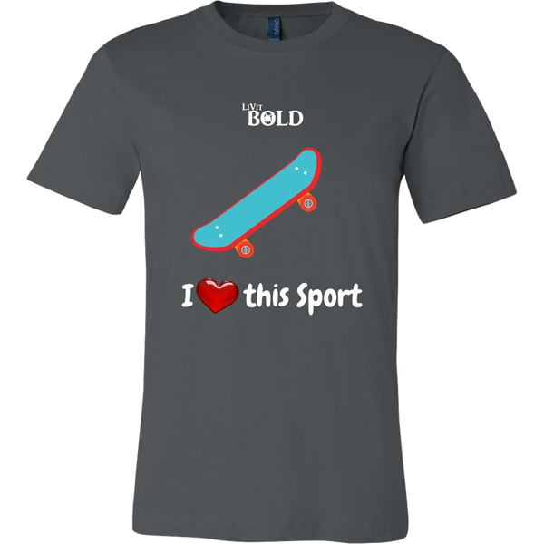 LiVit BOLD Canvas Men's Shirt - I Heart This Sport - Skateboard - LiVit BOLD