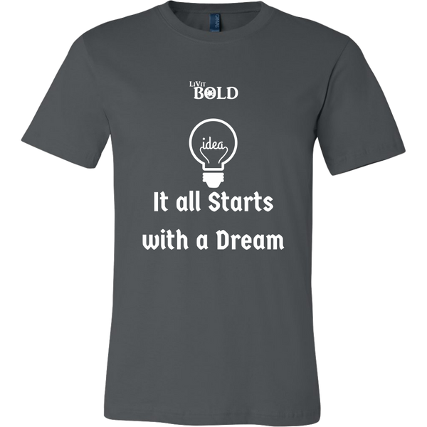 LiVit BOLD Canvas Men's Shirt - It all starts with a dream - LiVit BOLD