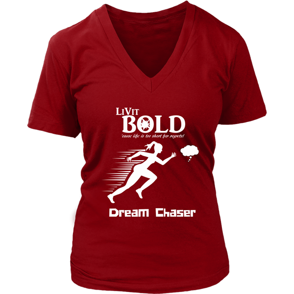 LiVit BOLD District Women's V-Neck Shirt - Dream Chaser - LiVit BOLD