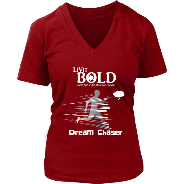 LiVit BOLD District Women's V-Neck Shirt - Dream Chaser - LiVit BOLD