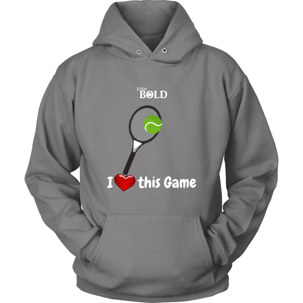 LiVit BOLD Hoodies for Men & Women - I Heart this Game - Tennis - LiVit BOLD