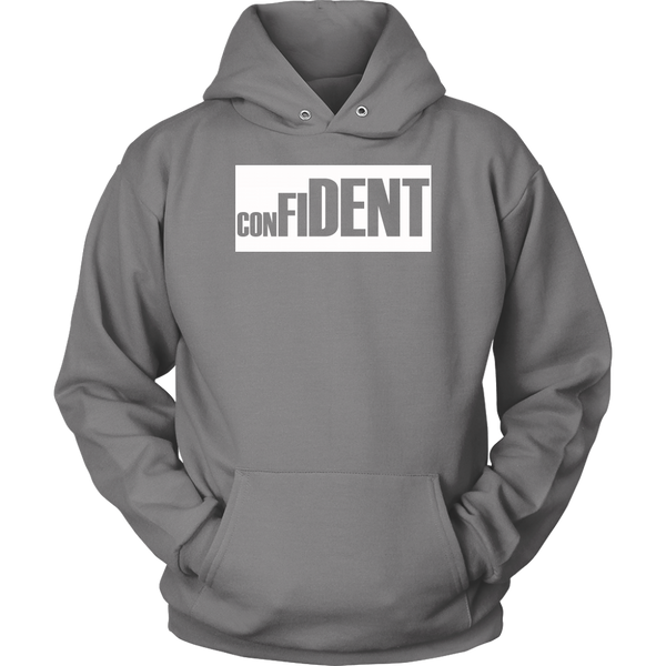 CONFIDENT Front and Back Print Unisex Hoodie - 12 Colors - LiVit BOLD - LiVit BOLD