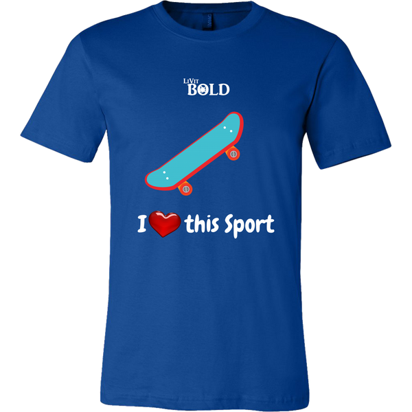 LiVit BOLD Canvas Men's Shirt - I Heart This Sport - Skateboard - LiVit BOLD