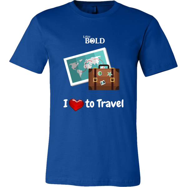 LiVit BOLD Canvas Men's Shirt - I love to Travel - LiVit BOLD