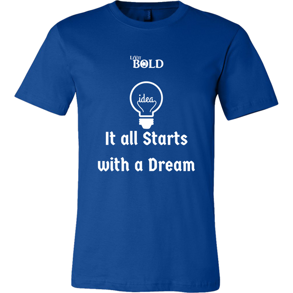 LiVit BOLD Canvas Men's Shirt - It all starts with a dream - LiVit BOLD