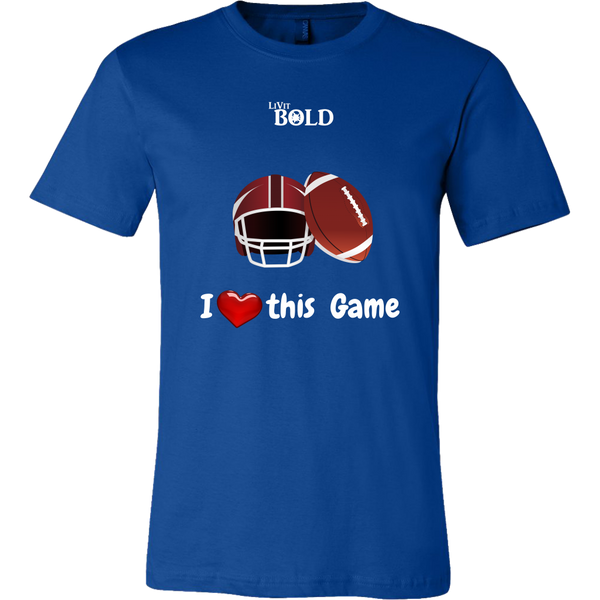 LiVit BOLD Canvas Men's Shirt - I Heart This Game - Football - LiVit BOLD