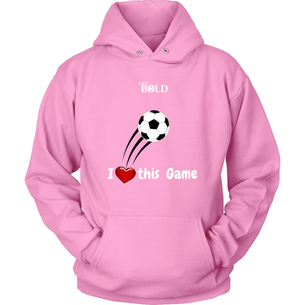 LiVit BOLD Hoodies for Men & Women - I Heart this Game - Soccer - LiVit BOLD