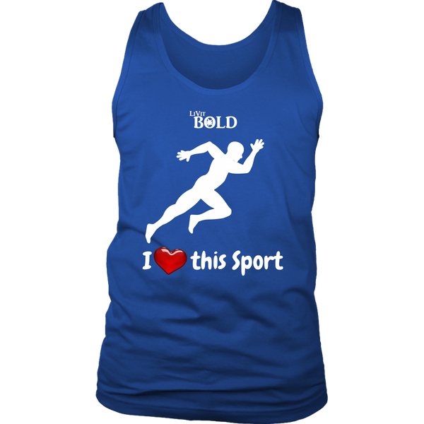 LiVit BOLD District Men's Tank - I Heart this Game - Track & Field - LiVit BOLD