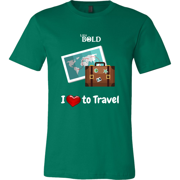 LiVit BOLD Canvas Men's Shirt - I love to Travel - LiVit BOLD