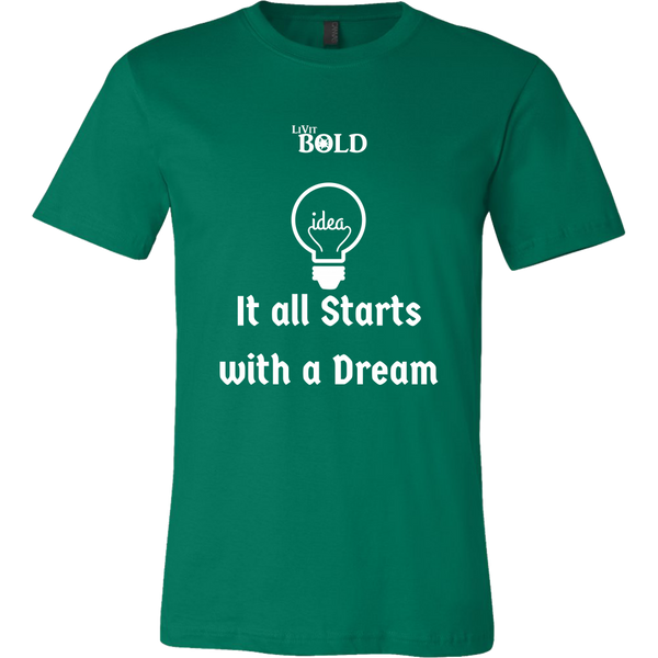 LiVit BOLD Canvas Men's Shirt - It all starts with a dream - LiVit BOLD
