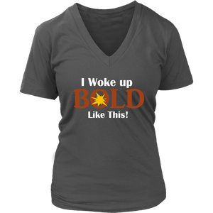 LiVit BOLD District Women's V-Neck Shirt - I Woke Up BOLD Like This - LiVit BOLD