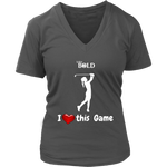 LiVit BOLD District Women's V-Neck Shirt - I Heart this Game - Golf - LiVit BOLD