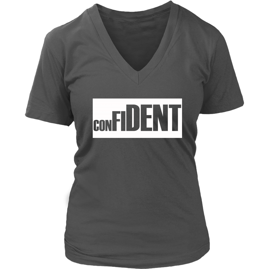 CONFIDENT Front and Back Print Women's Top - 7 Colors - LiVit BOLD - LiVit BOLD