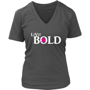 LiVit BOLD Women's V-Neck - Hot Pink Burst - 6 Colors - LiVit BOLD