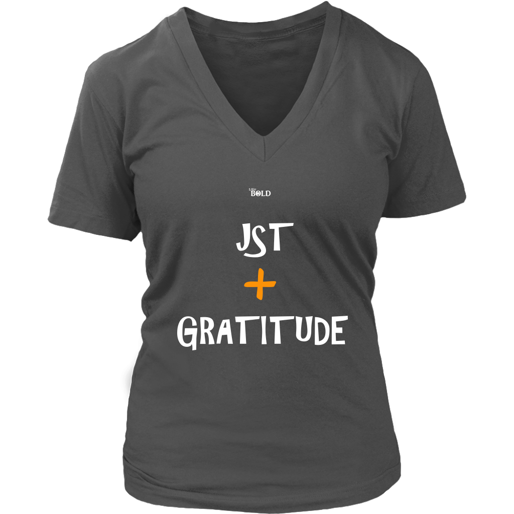 Just Add Gratitude Women's T-Shirt - LiVit BOLD - 7 Colors - LiVit BOLD