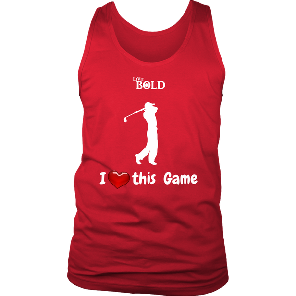 LiVit BOLD District Men's Tank - I Heart this Game - Golf - LiVit BOLD