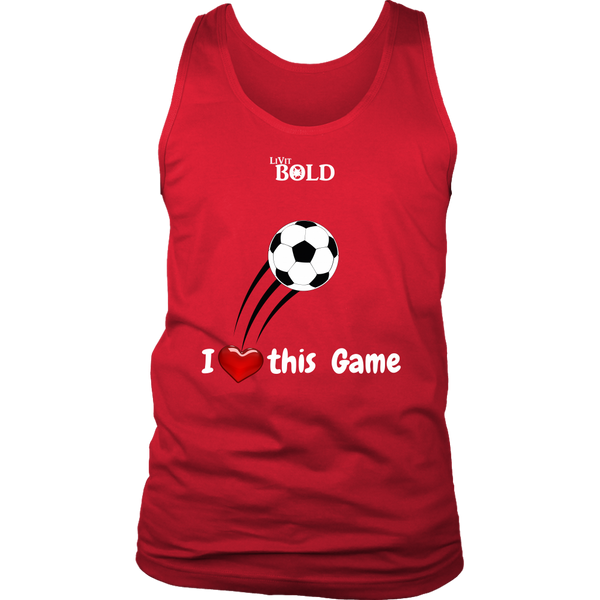 LiVit BOLD District Men's Tank - I Heart this Game - Soccer - LiVit BOLD