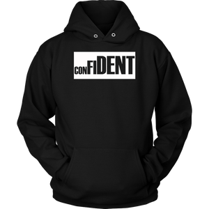 CONFIDENT Front and Back Print Unisex Hoodie - 12 Colors - LiVit BOLD - LiVit BOLD