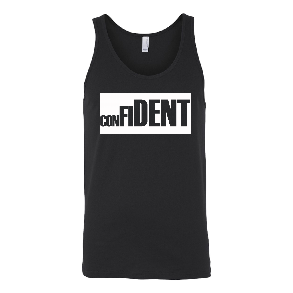 CONFIDENT Front and Back Print Unisex Tank - 4 Colors - LiVit BOLD - LiVit BOLD