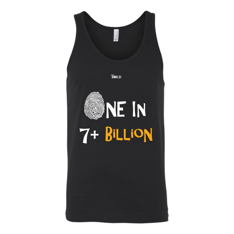 One In 7 Plus Billion - Men's Tank Top- 3 Colors - LiVit BOLD - LiVit BOLD