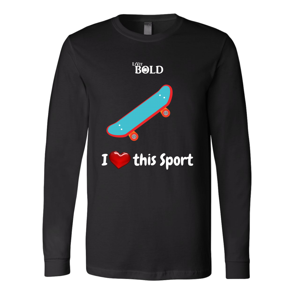 LiVit BOLD Canvas Long Sleeve Shirt - I Heart this Sport - Skateboarding - LiVit BOLD
