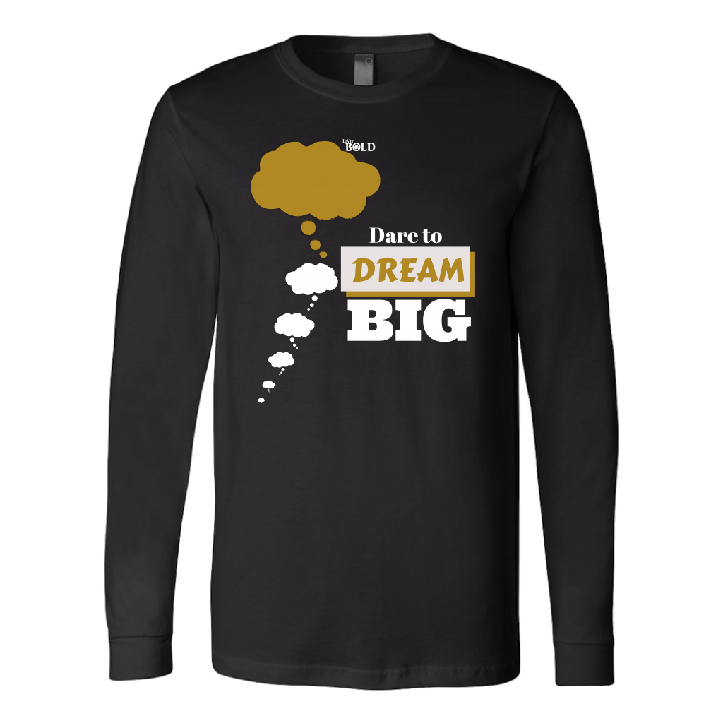 Dare To Dream BIG Two Tone - Men's Long Sleeve T-Shirt - 6 Colors - LiVit BOLD