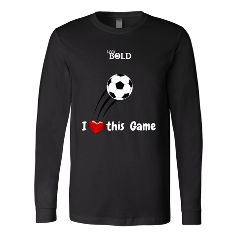 LiVit BOLD Canvas Long Sleeve Shirt - I Heart this Game - Soccer - LiVit BOLD