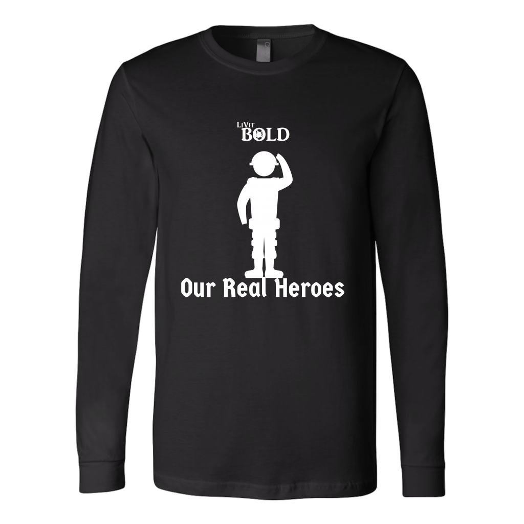 LiVit BOLD Canvas Long Sleeve Shirt - Our Real Heroes - Army Style - LiVit BOLD