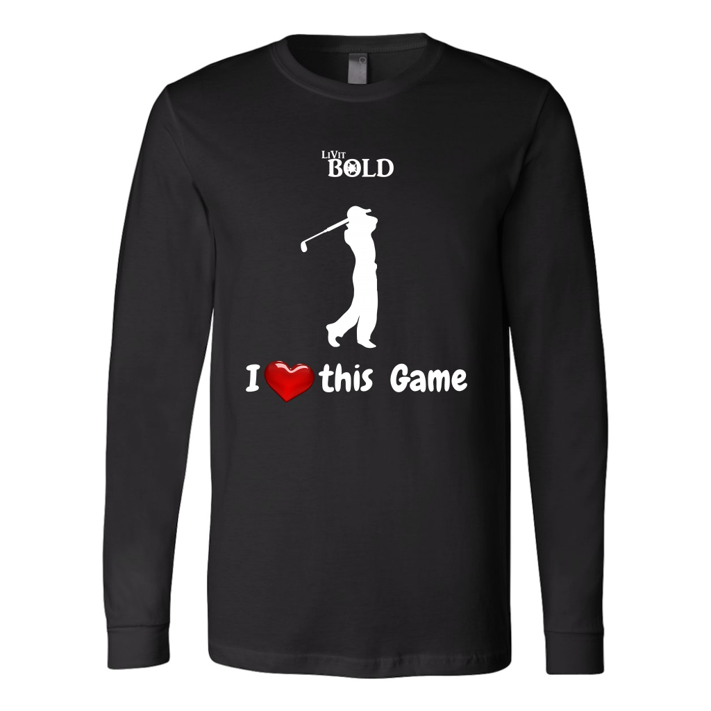 LiVit BOLD Canvas Long Sleeve Shirt - I Heart this Game - Golf - LiVit BOLD