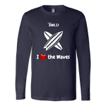 LiVit BOLD Canvas Long Sleeve Shirt - I Heart the Waves - Surfing - LiVit BOLD