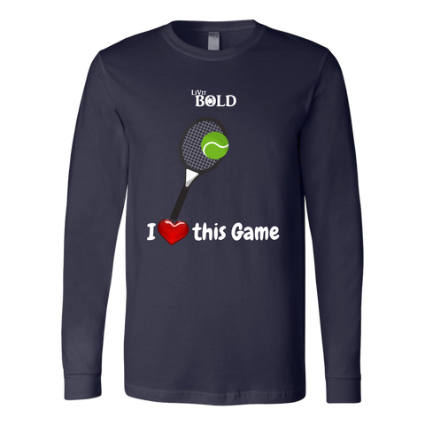 LiVit BOLD Canvas Long Sleeve Shirt - I Heart this Game - Tennis - LiVit BOLD