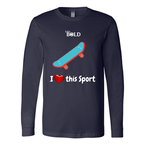 LiVit BOLD Canvas Long Sleeve Shirt - I Heart this Sport - Skateboarding - LiVit BOLD