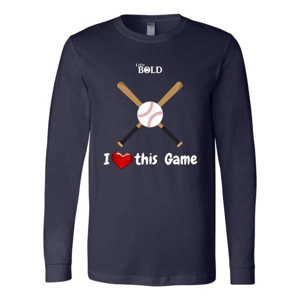 LiVit BOLD Canvas Long Sleeve Shirt --- I Heart This Game - LiVit BOLD