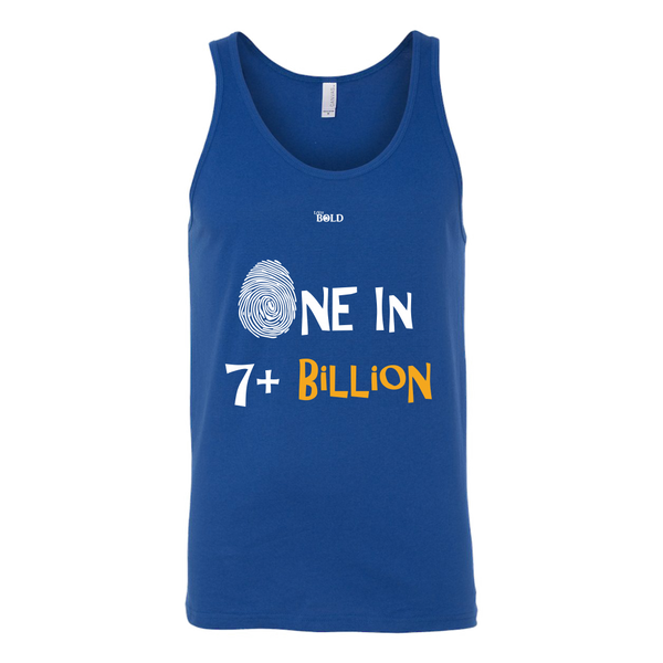 One In 7 Plus Billion - Men's Tank Top- 3 Colors - LiVit BOLD - LiVit BOLD