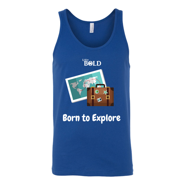 LiVit BOLD Canvas Unisex Tank - Born to Explore - LiVit BOLD