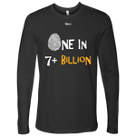 One In 7 Plus Billion - Men's Long Sleeve T-Shirt - 6 Colors - LiVit BOLD - LiVit BOLD