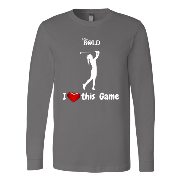 LiVit BOLD Canvas Long Sleeve Shirt - I Heart this Game - Golf - LiVit BOLD