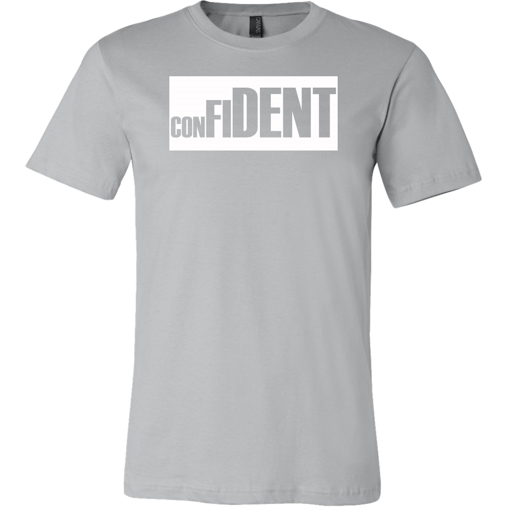 CONFIDENT Front and Back Print Men's T-Shirt - 16 Colors - LiVit BOLD - LiVit BOLD