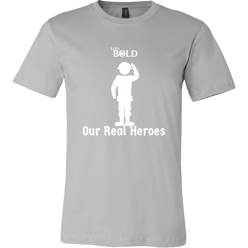 LiVit BOLD Canvas Men's Shirt -Our Real Heroes - Army Style - LiVit BOLD