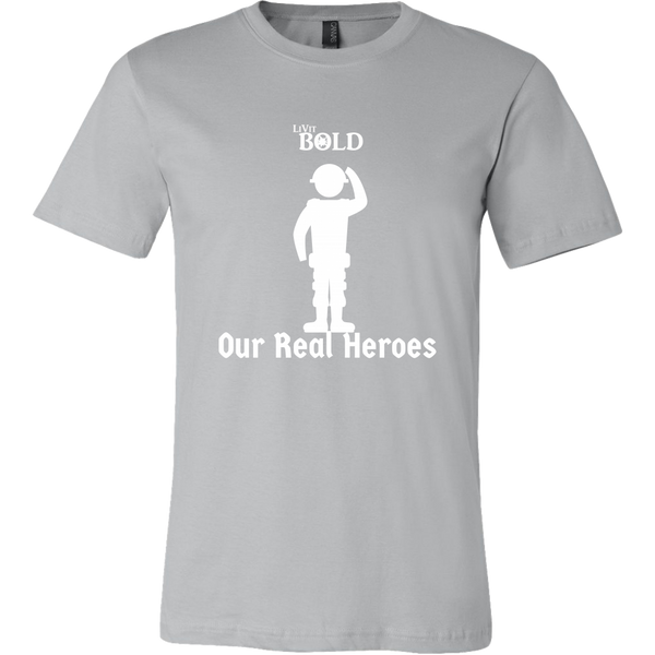 LiVit BOLD Canvas Men's Shirt -Our Real Heroes - Army Style - LiVit BOLD