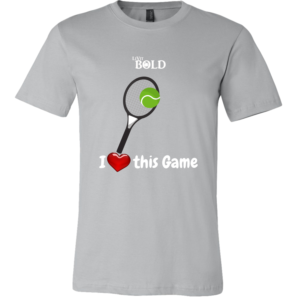 LiVit BOLD Canvas Men's Shirt - I Heart This Game - Tennis - LiVit BOLD