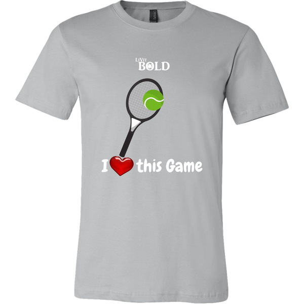 LiVit BOLD Canvas Men's Shirt - I Heart This Game - Tennis - LiVit BOLD