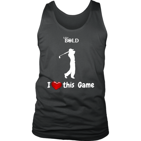 LiVit BOLD District Men's Tank - I Heart this Game - Golf - LiVit BOLD