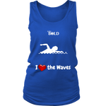 LiVit BOLD District Women's Tank - I Heart the Waves - Swimming - LiVit BOLD