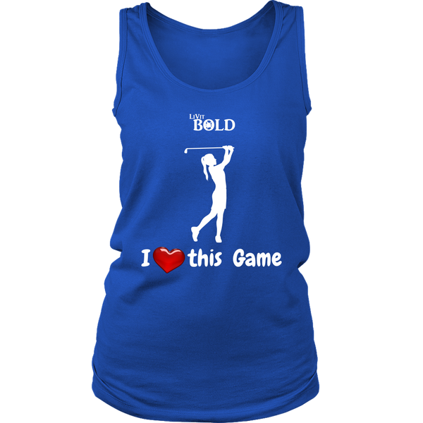 LiVit BOLD District Women's Tank - I Heart this Game - Golf - LiVit BOLD